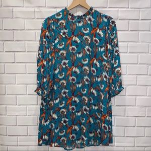 Forever 21 floral dress tassel tie back